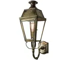 Victorian Wall Lantern - Distressed Brass