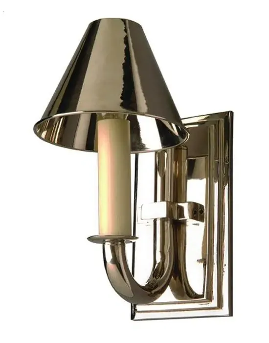 Wall Light with Shade - Natural Brass