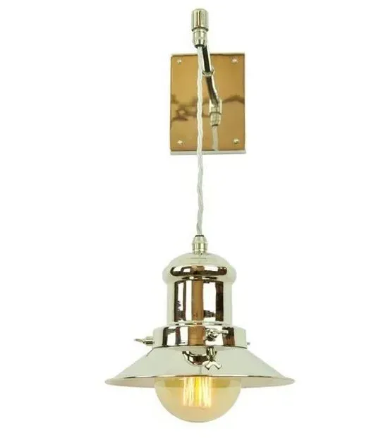 Wall Light with Vintage Design - Nickel, Brass