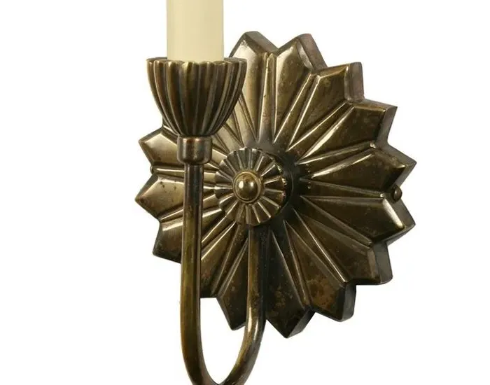Wall Sconce Candlestick Style - Nickel, Brass