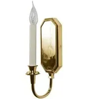 Wall Sconce with IP22 Rating - Brass, Metal