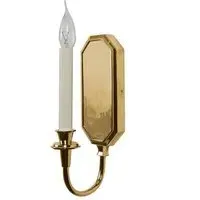 Wall Sconce with IP22 Rating - Natural Brass