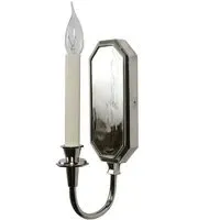 Wall Sconce with IP22 Rating - Nickel, Metal