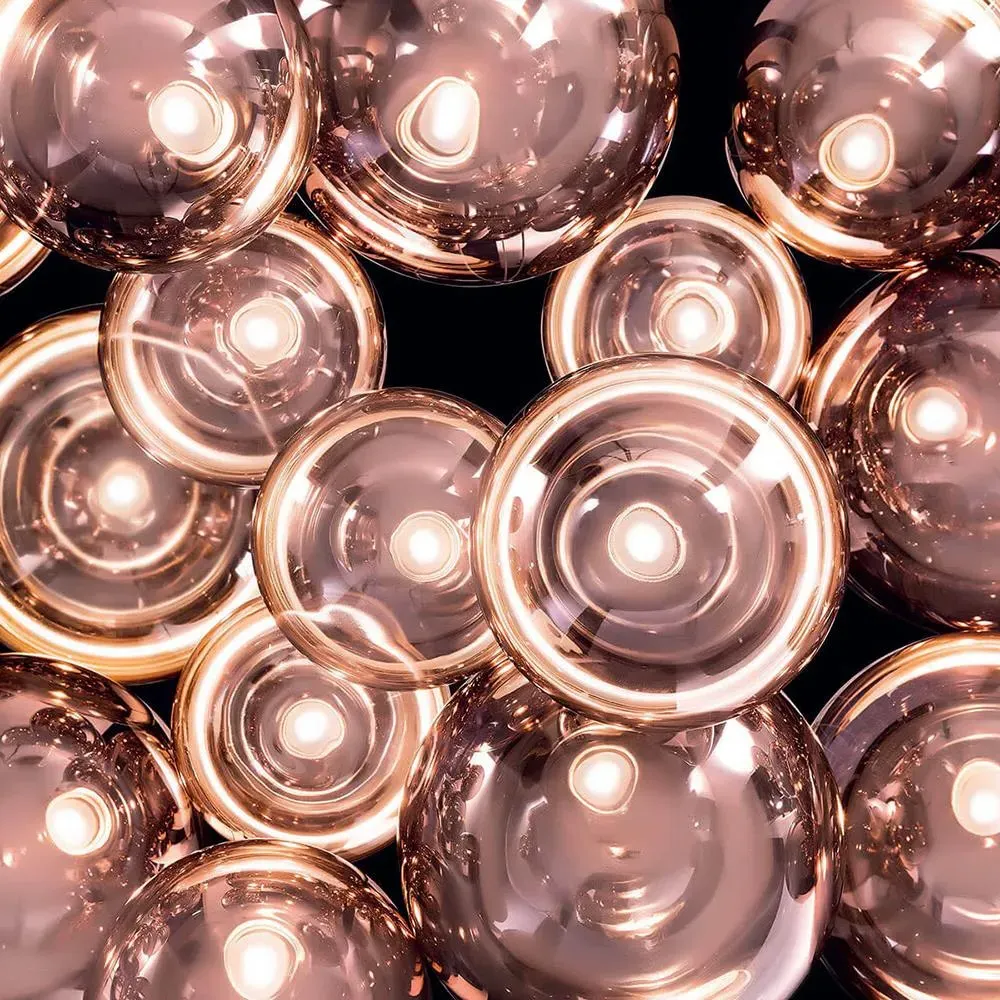 3-Light Cluster Pendant Light - Chrome, Glass