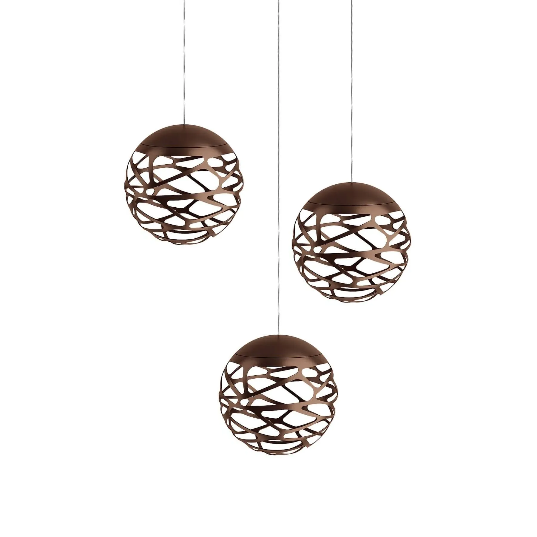 3-Light Cluster Pendant Light - Copper