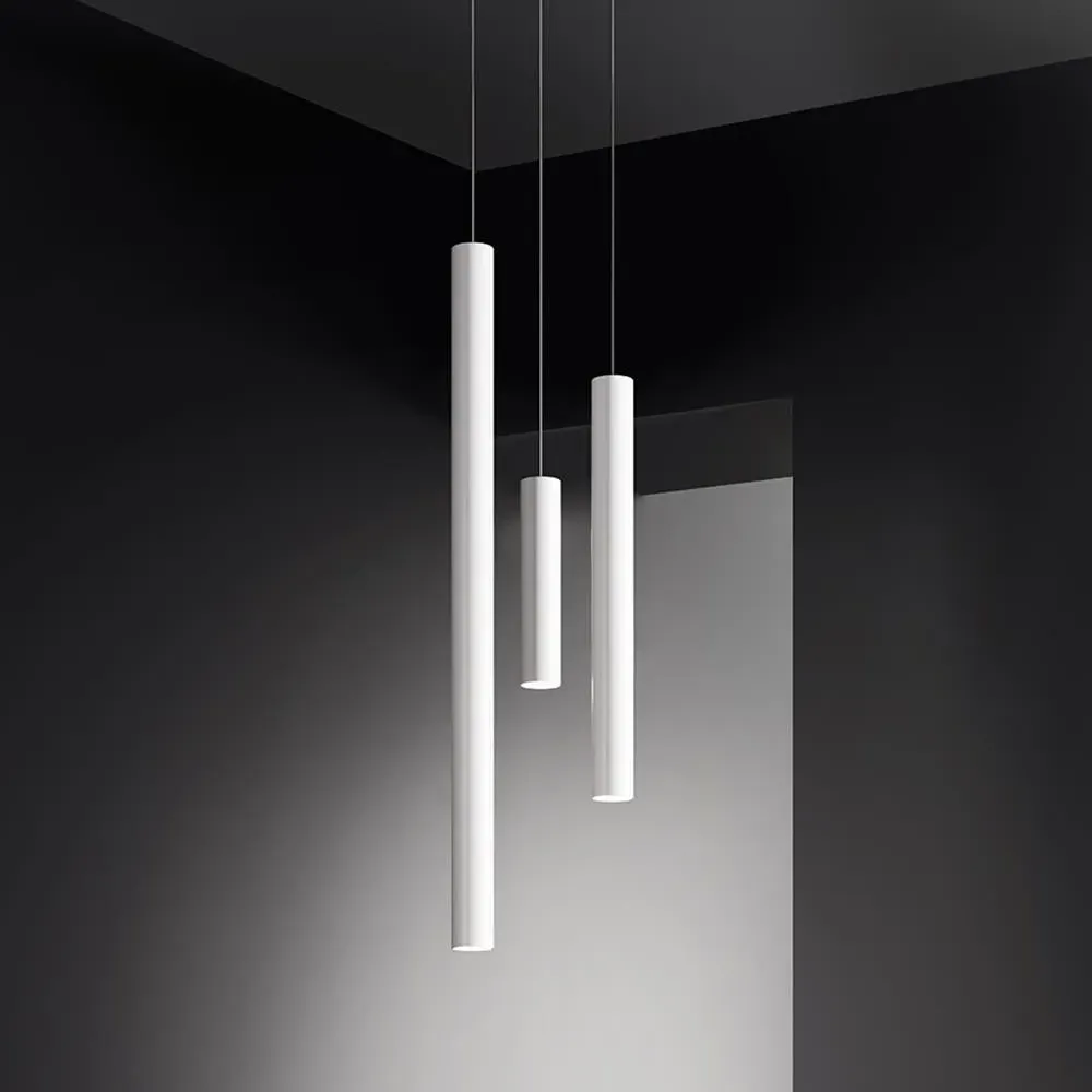 60cm Cylindrical Pendant Light - Bronze, Metal