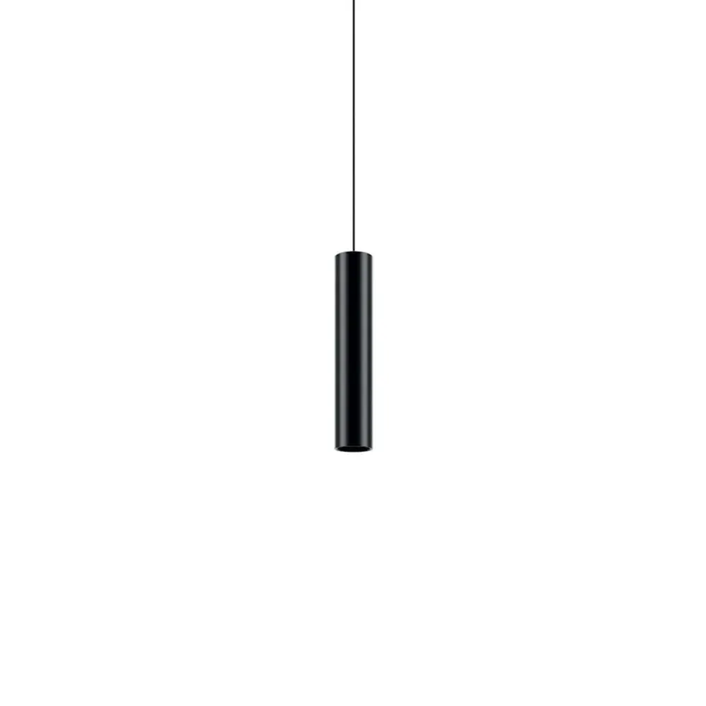 Cylindrical Pendant Light - Black, Metal image