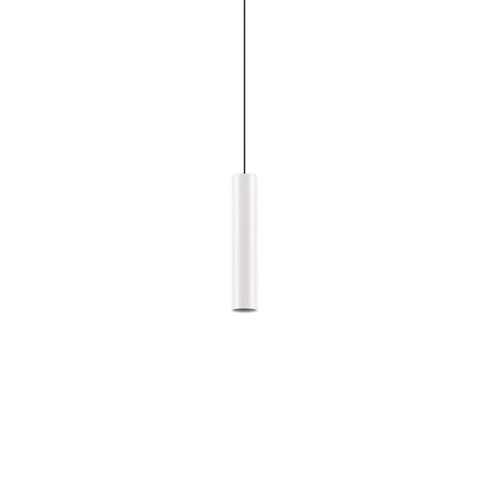 Cylindrical Pendant Light - White, Metal
