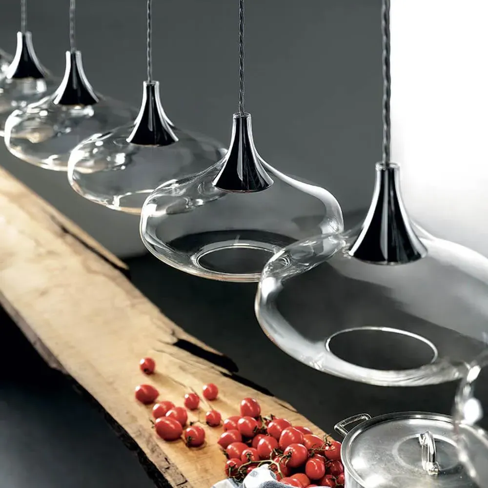 Medium Pendant Light - Rose Gold, Glass