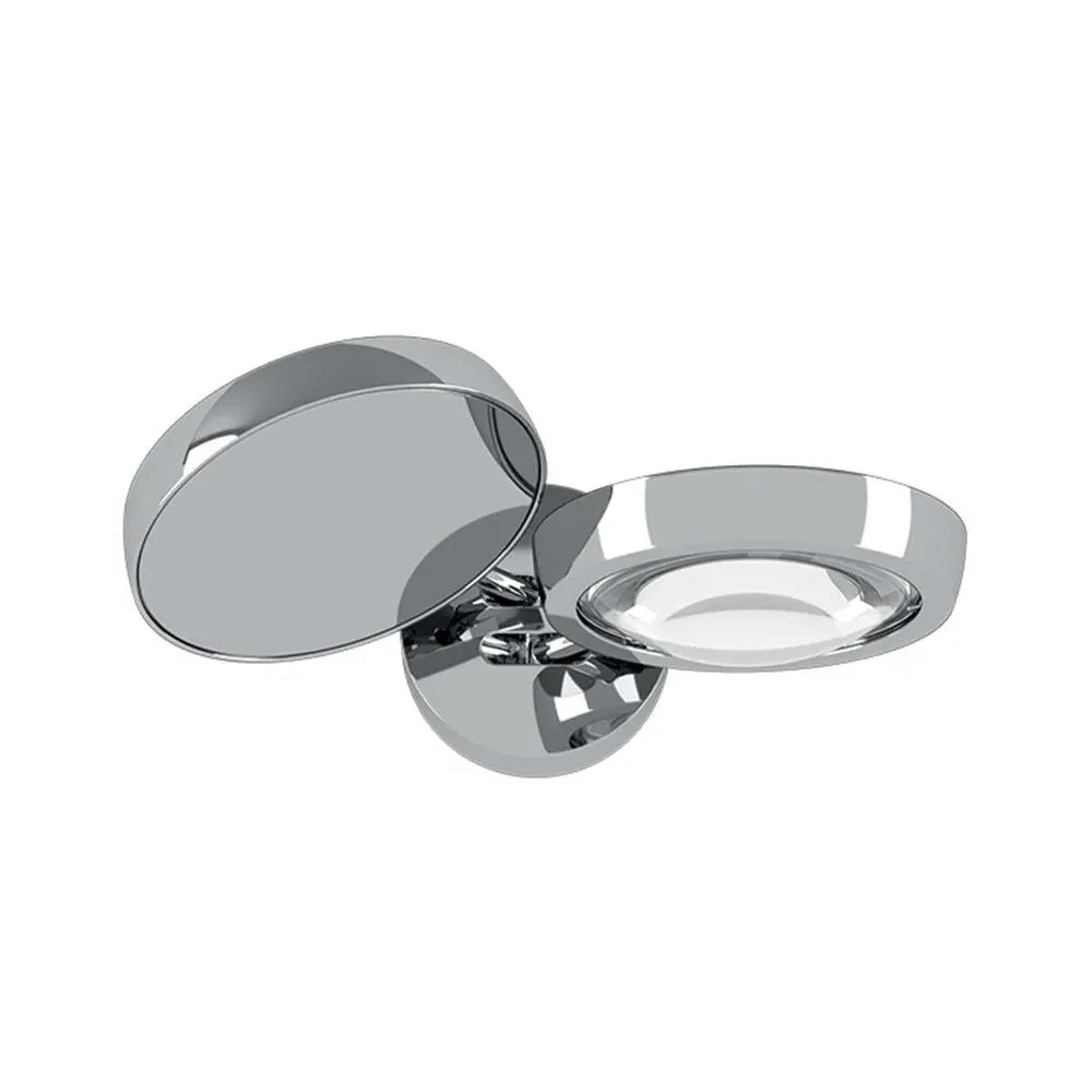 Nautilus Wall Light with Rotating LEDs - Chrome