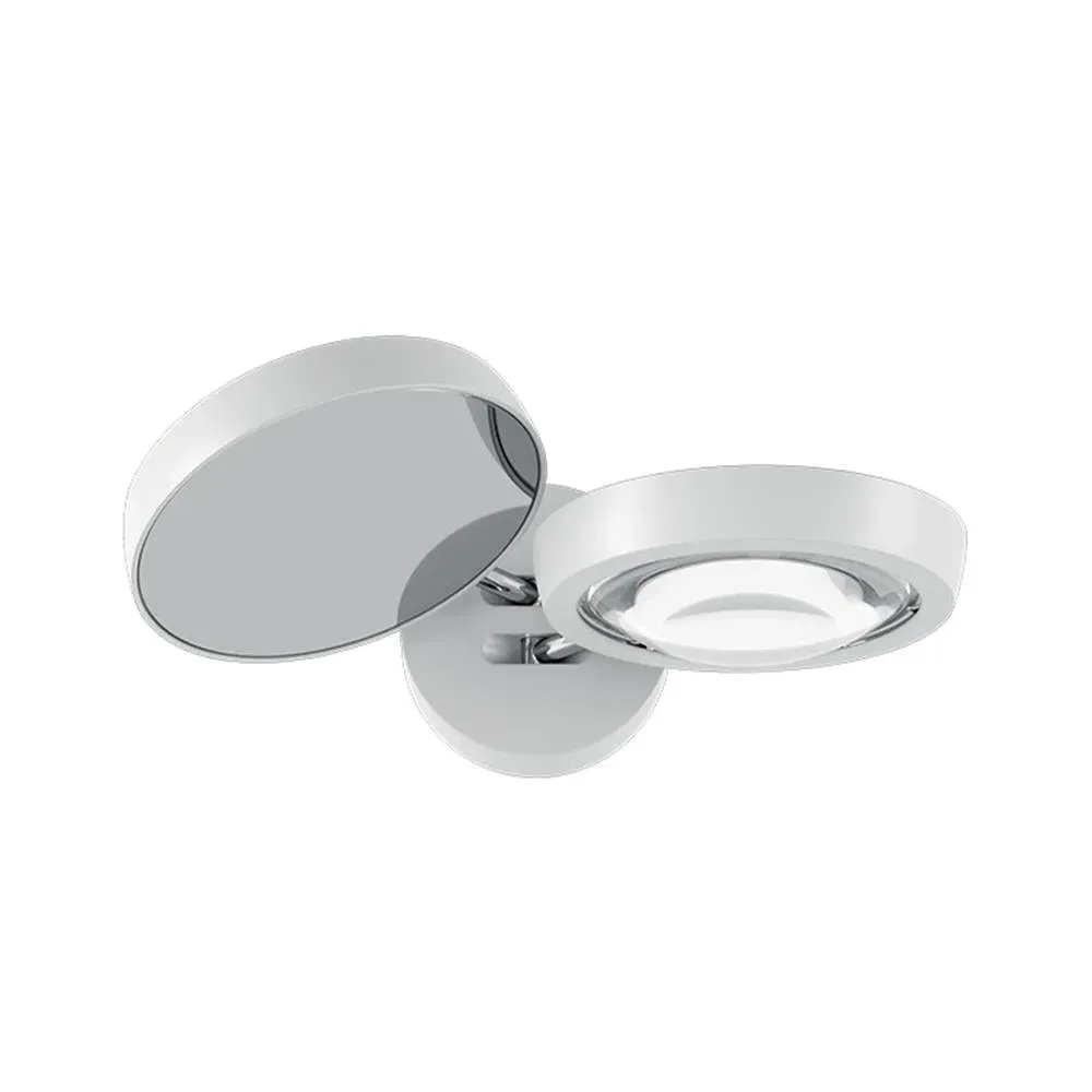 Nautilus Wall Light with Rotating LEDs - Matt White