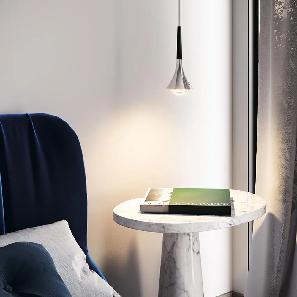 Single Pendant Light LED - Black, Metal