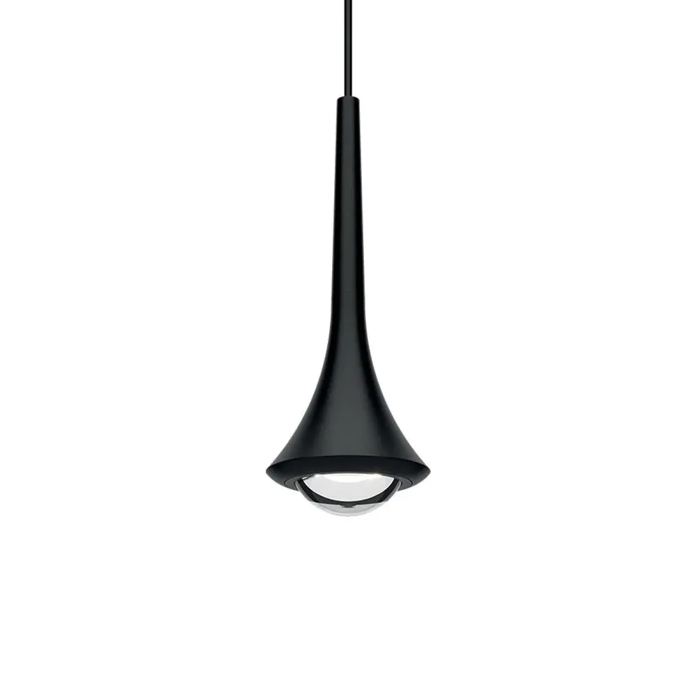 Single Pendant Light with LED - Black, Metal