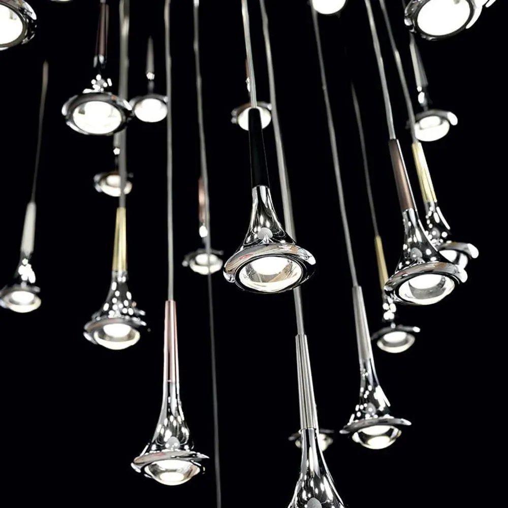 Single Pendant Light with LED - Rose Gold, Metal