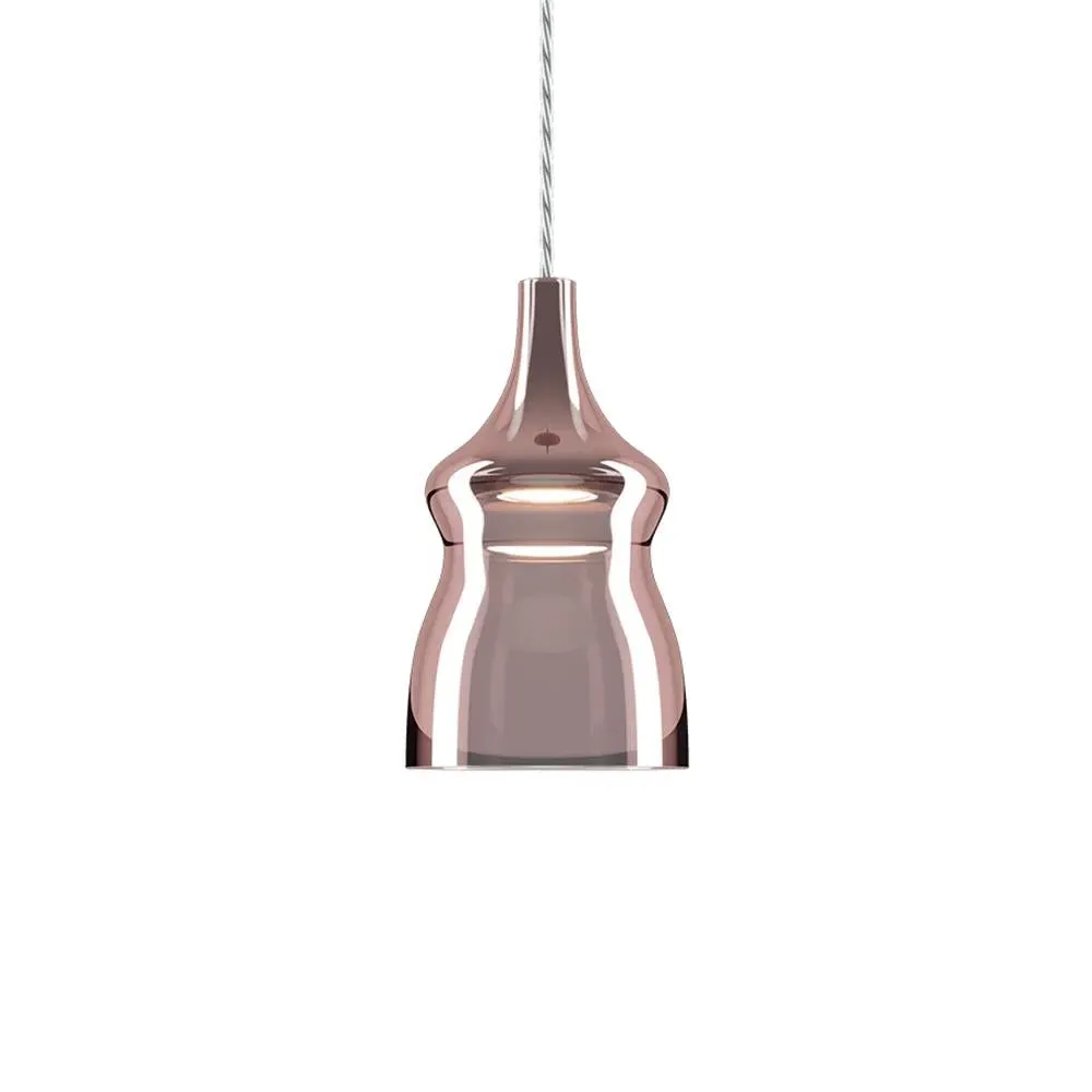 Small Pendant Light - Rose Gold, Glass image