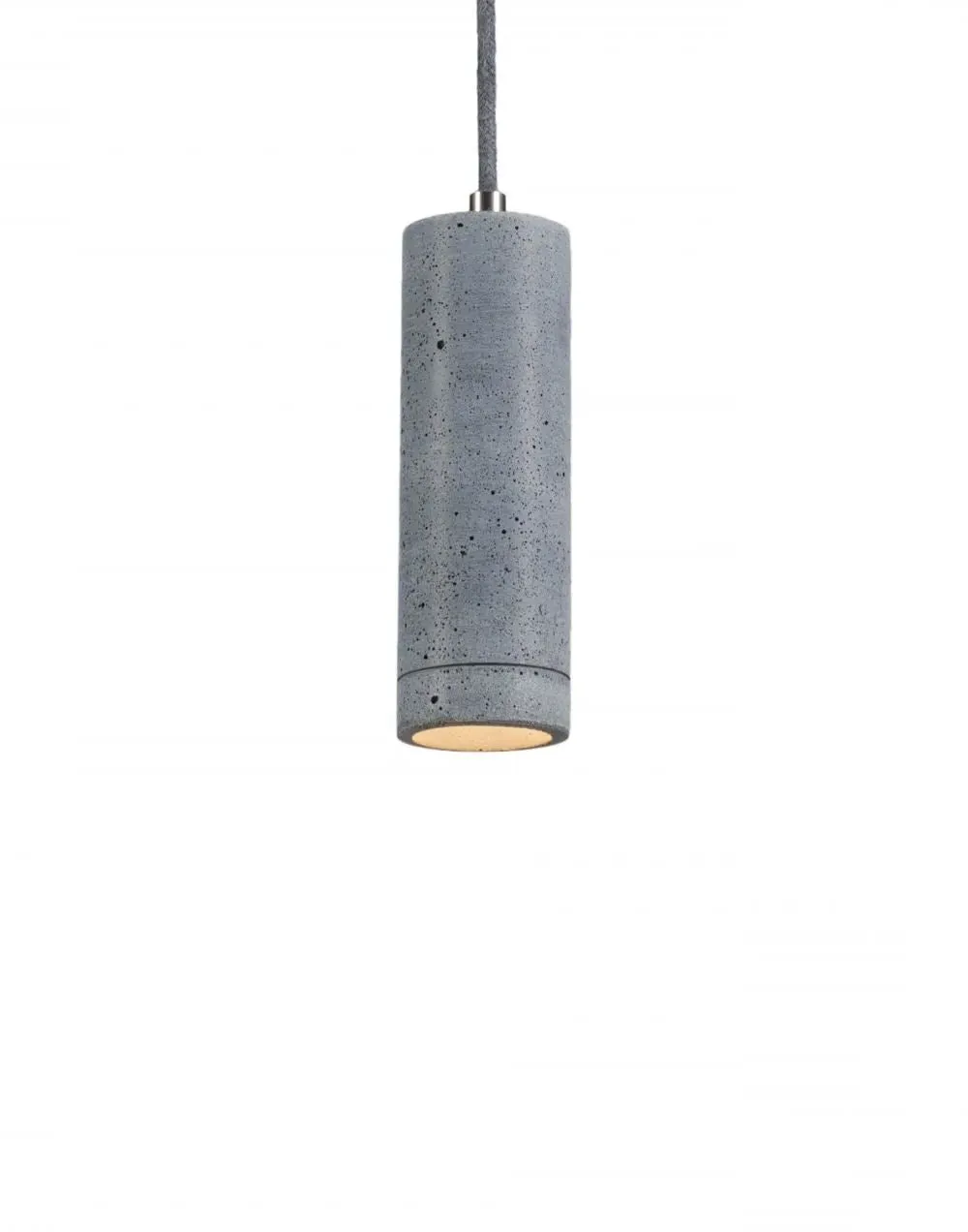 Cylindrical Pendant Light - Anthracite, Concrete image
