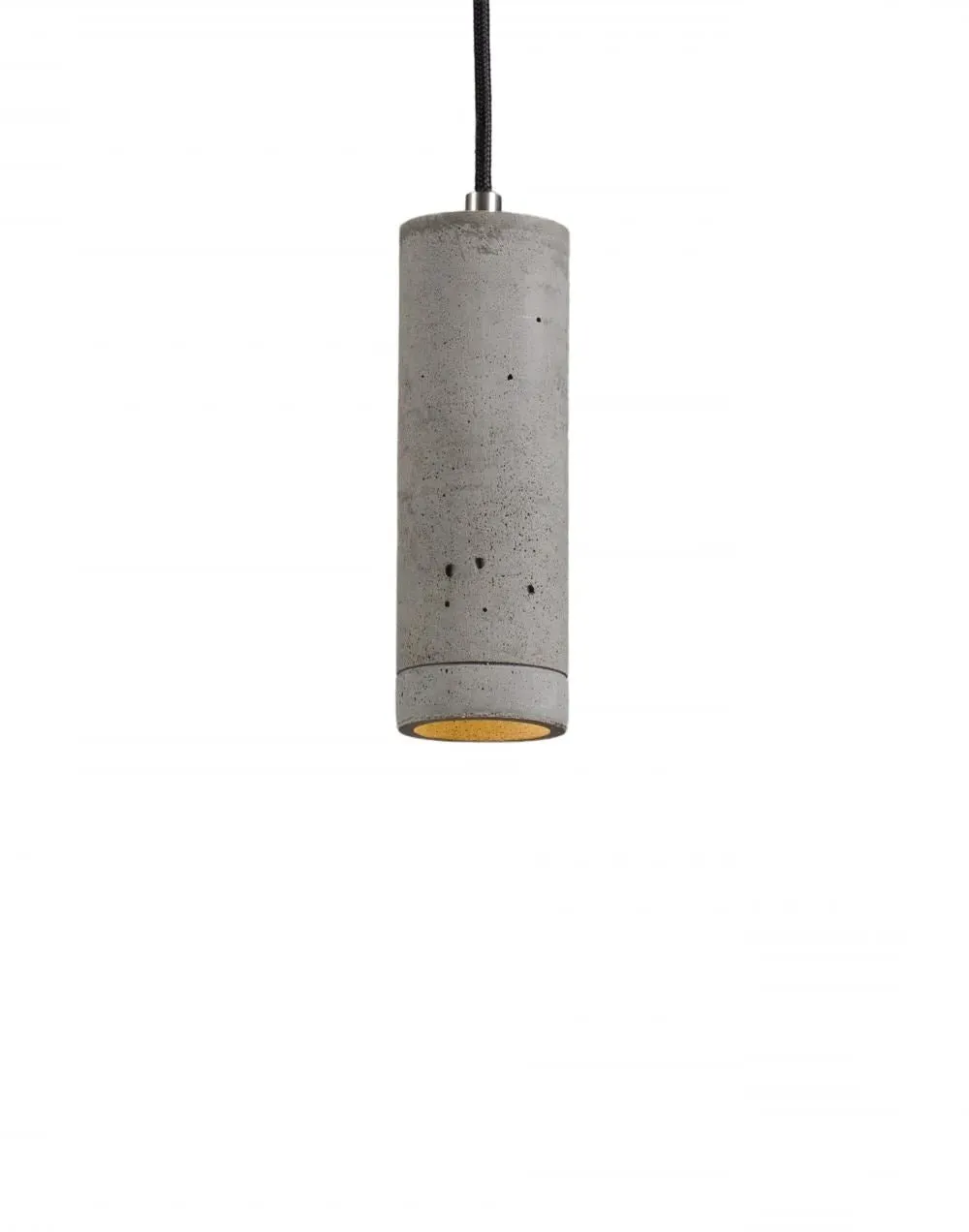 Cylindrical Pendant Light - Grey, Concrete