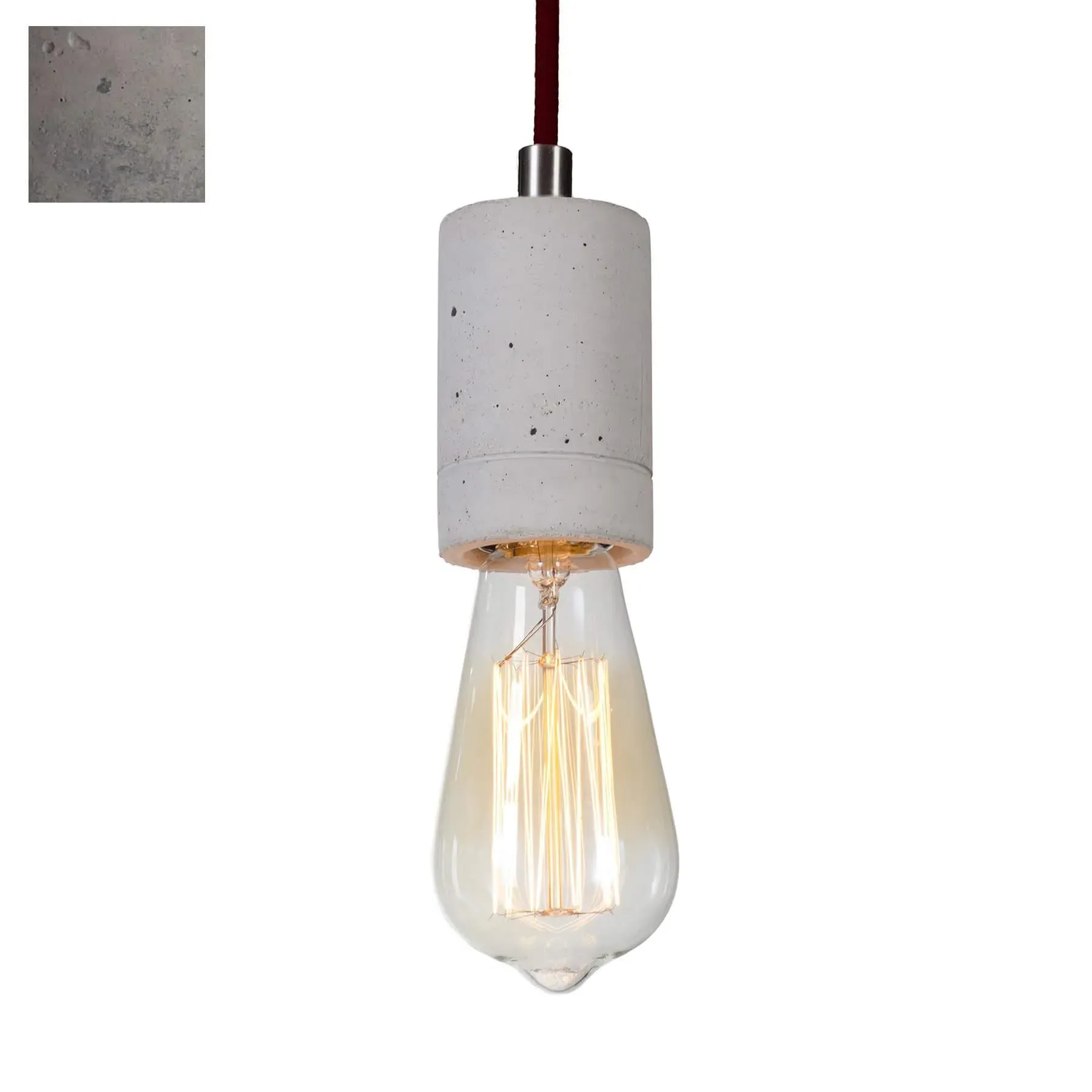 Cylindrical Pendant Light - Natural, Concrete