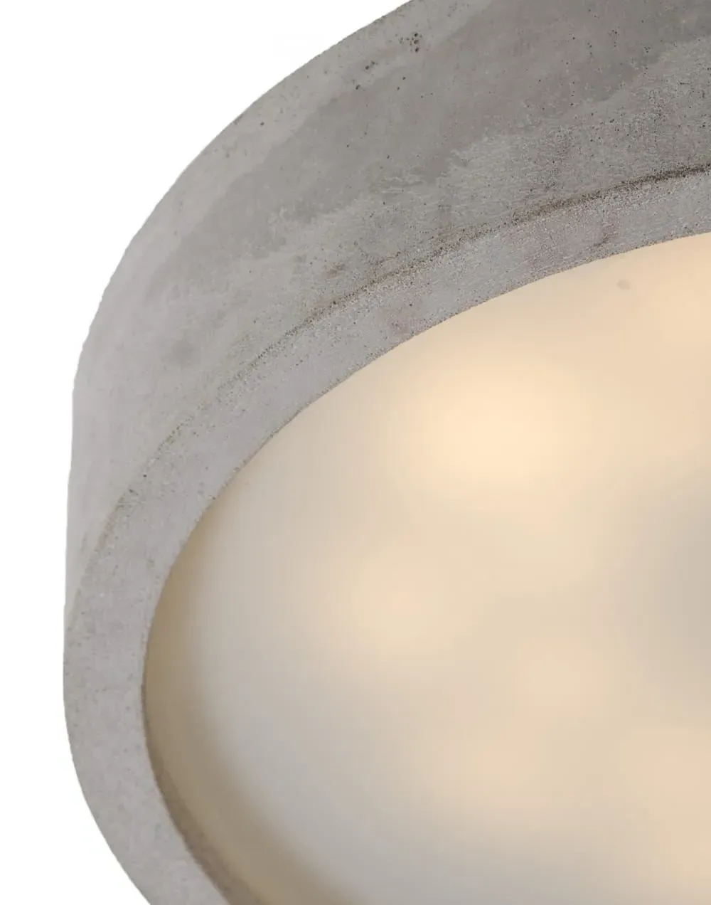Flush Ceiling Light - Natural, Concrete