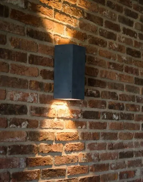 Outdoor Wall Light IP65 - Grey, Concrete