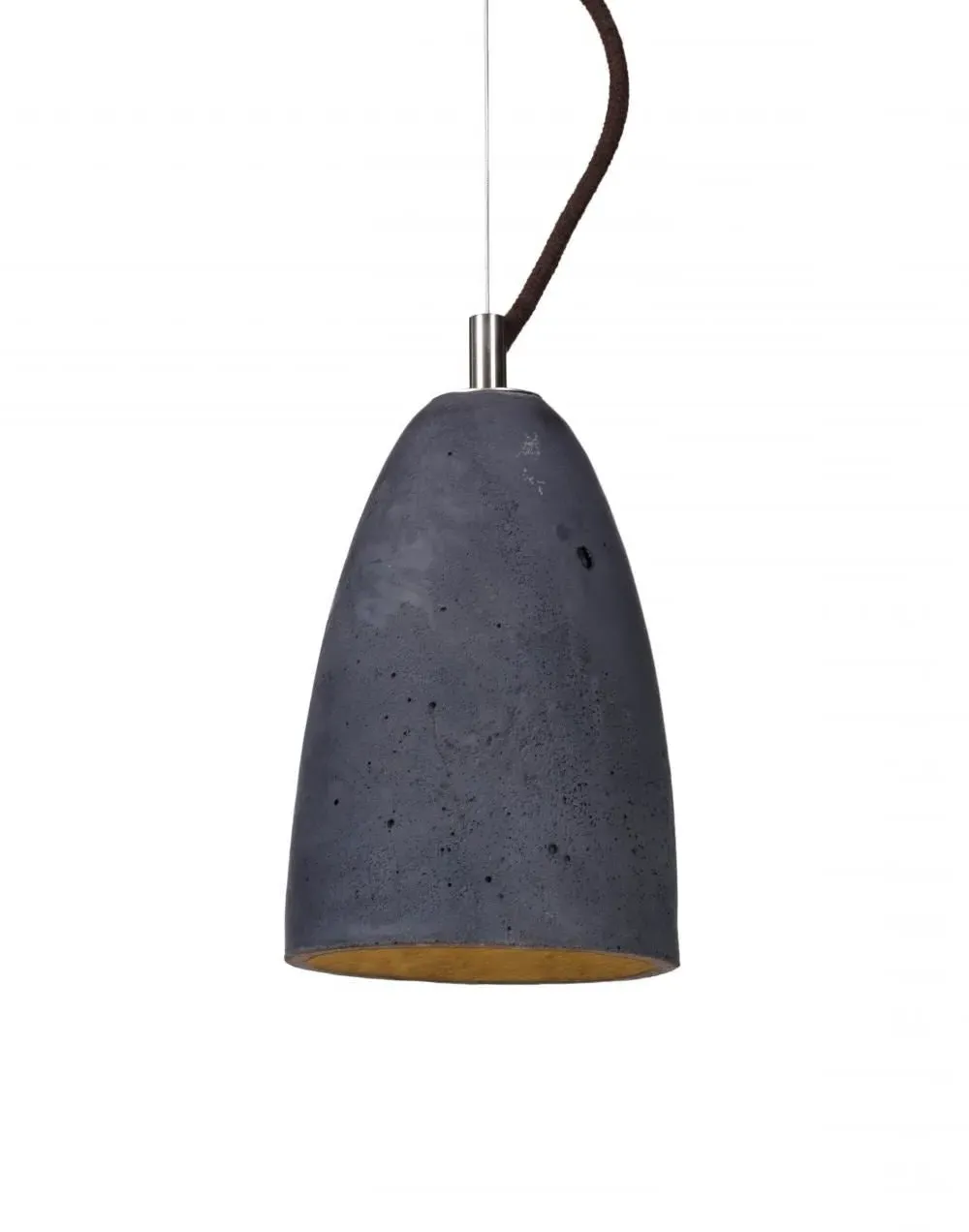 Small Pendant Light with Brass - Natural, Concrete