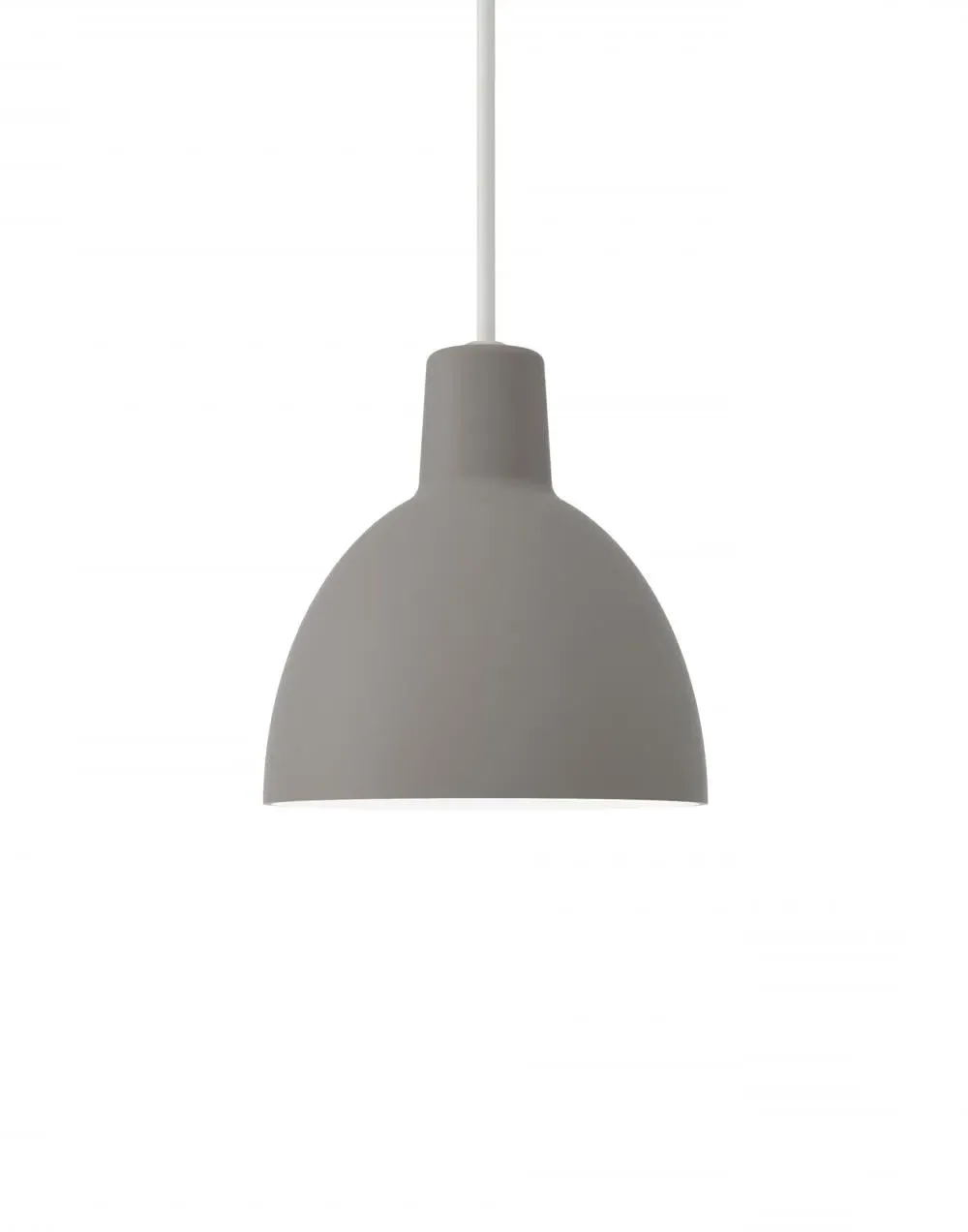 12cm Pendant Light with Reflector - Light Grey