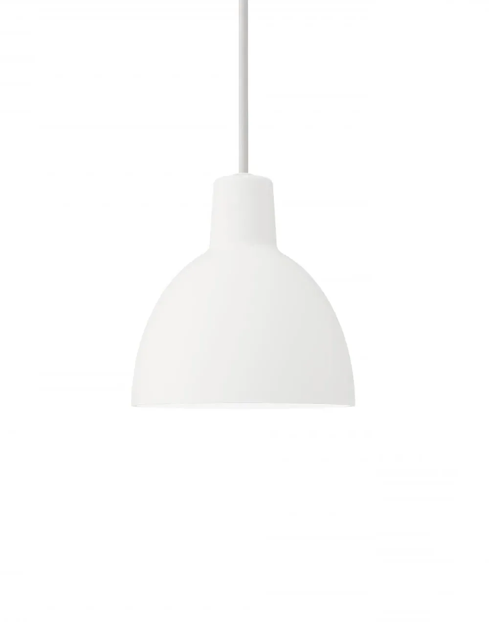 12cm Pendant Light with Reflector - White