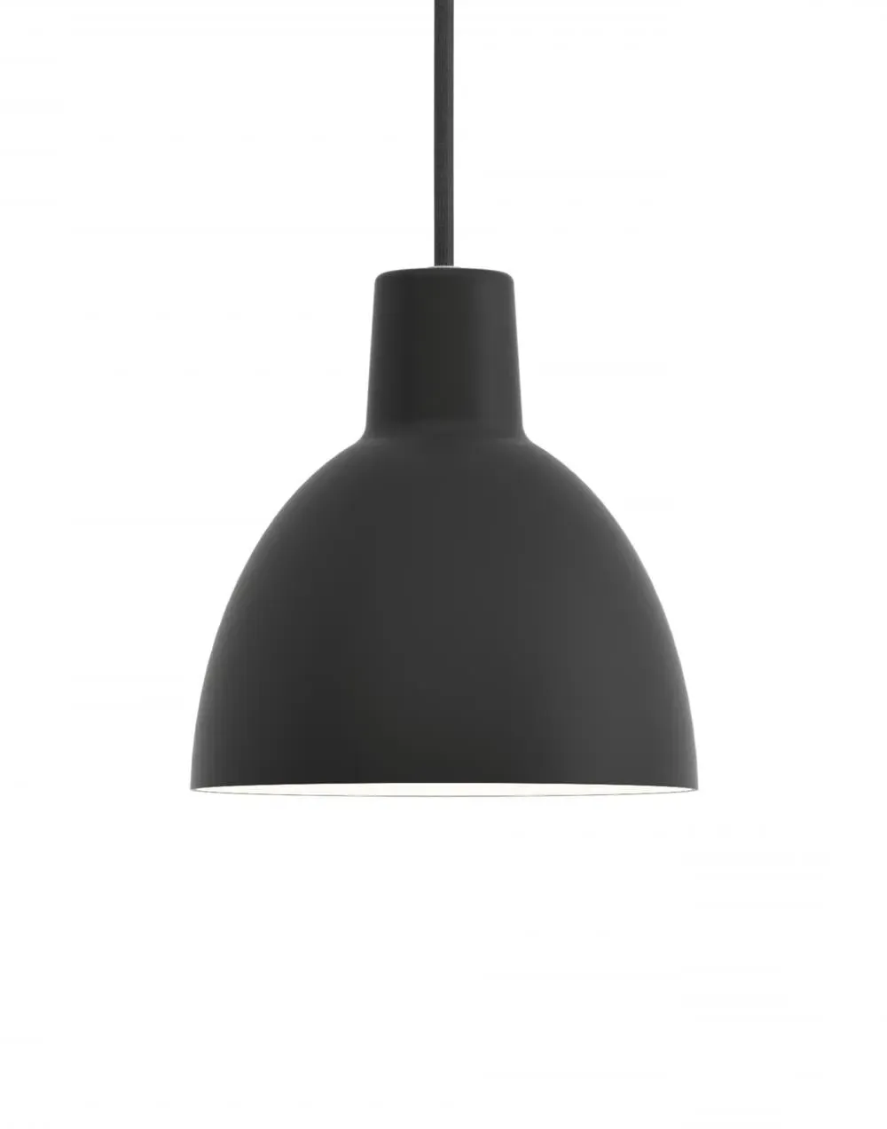 17cm Pendant Light with Reflector - Black