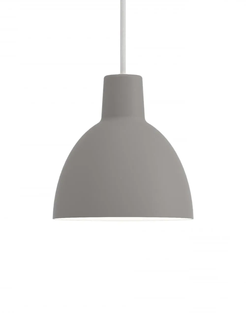 17cm Pendant Light with Reflector - Light Grey