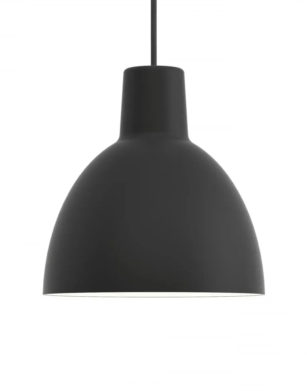 25cm Pendant Light with Reflector - Black