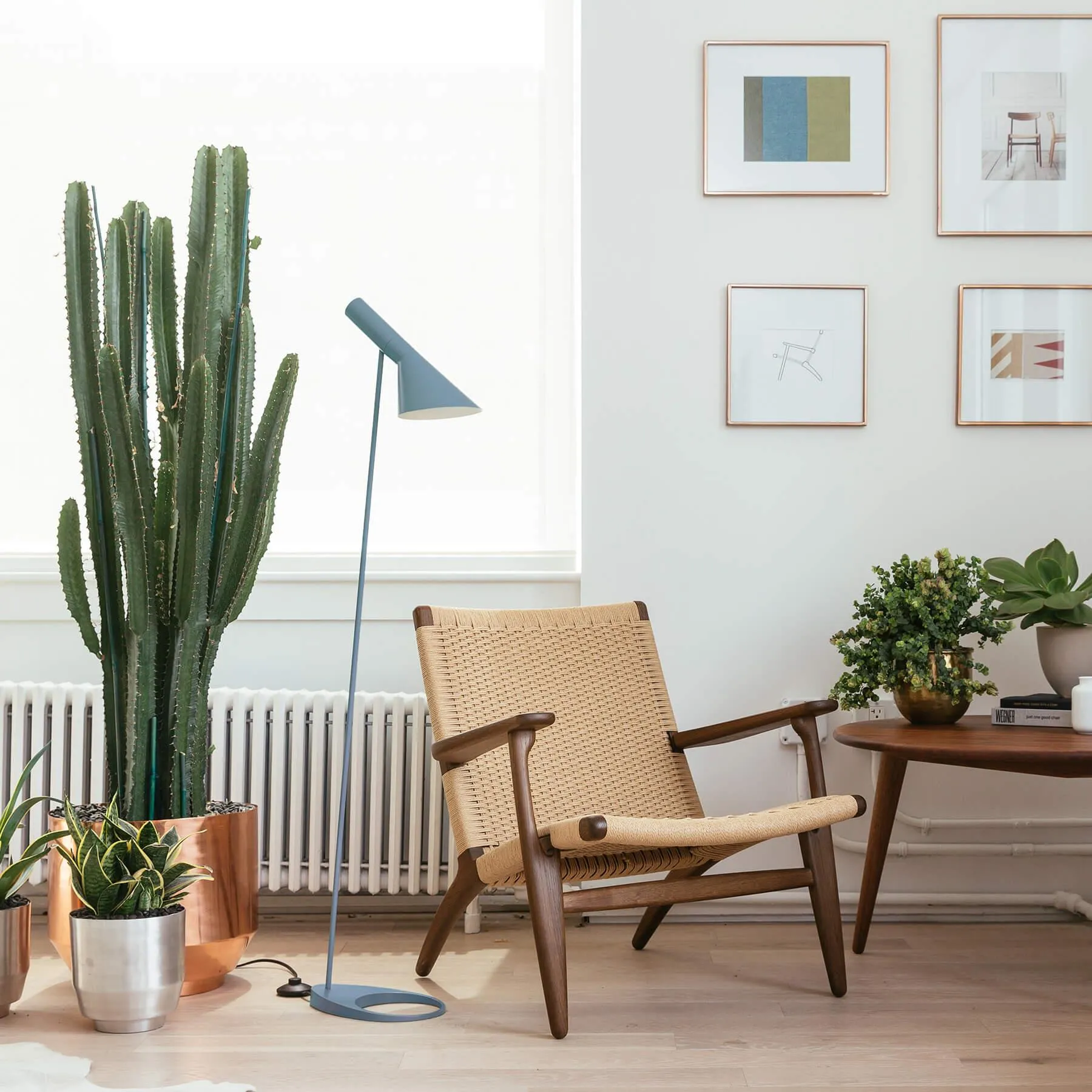 Adjustable Floor Lamp - Soft Lemon, Steel