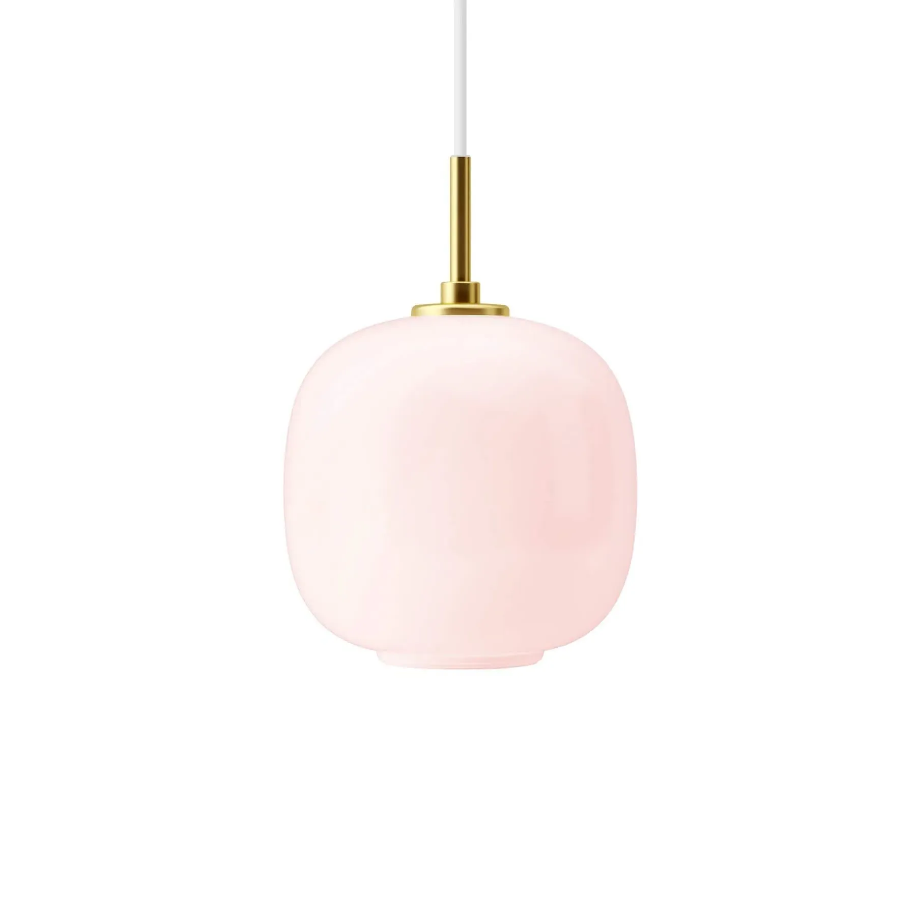 Large Pendant Light - Pale Rose, Opal Glass