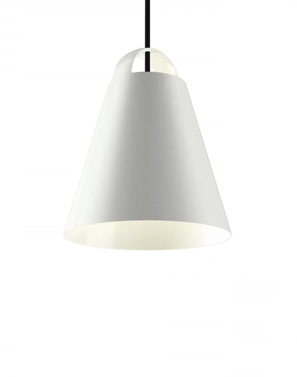 Medium Pendant Light with Conical Shade - White