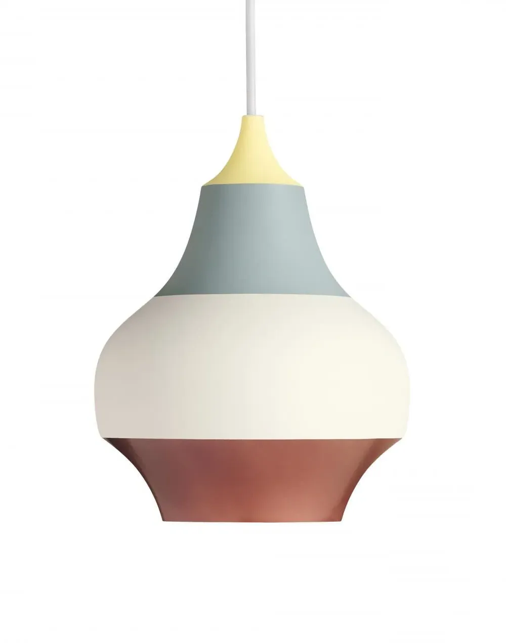 Medium Pendant Light with Layered Design - Yellow