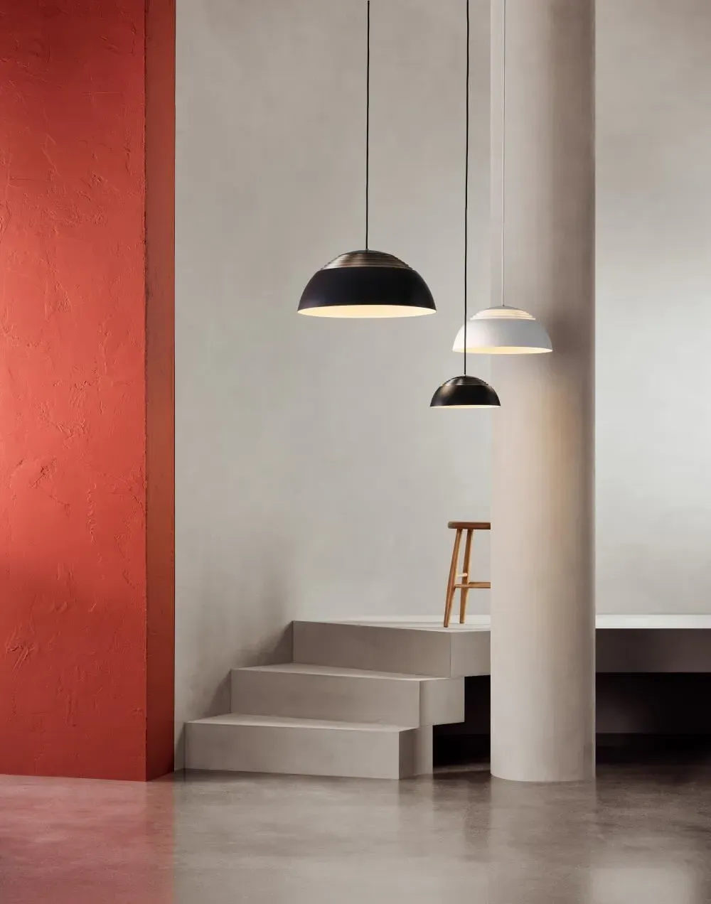 Medium Pendant Light with LED - White, Metal