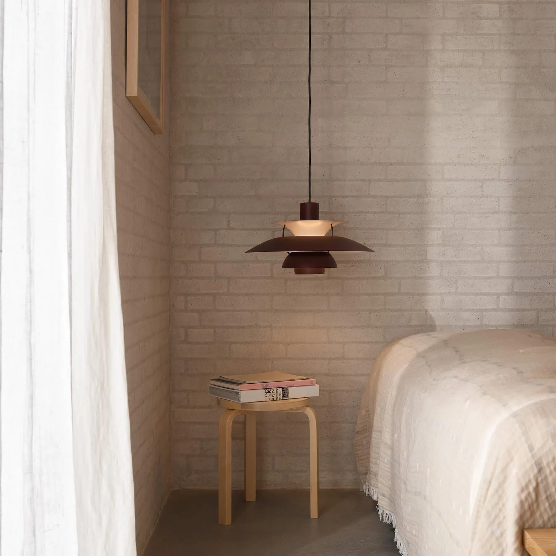 Mini Pendant Light Monochrome - Burgundy