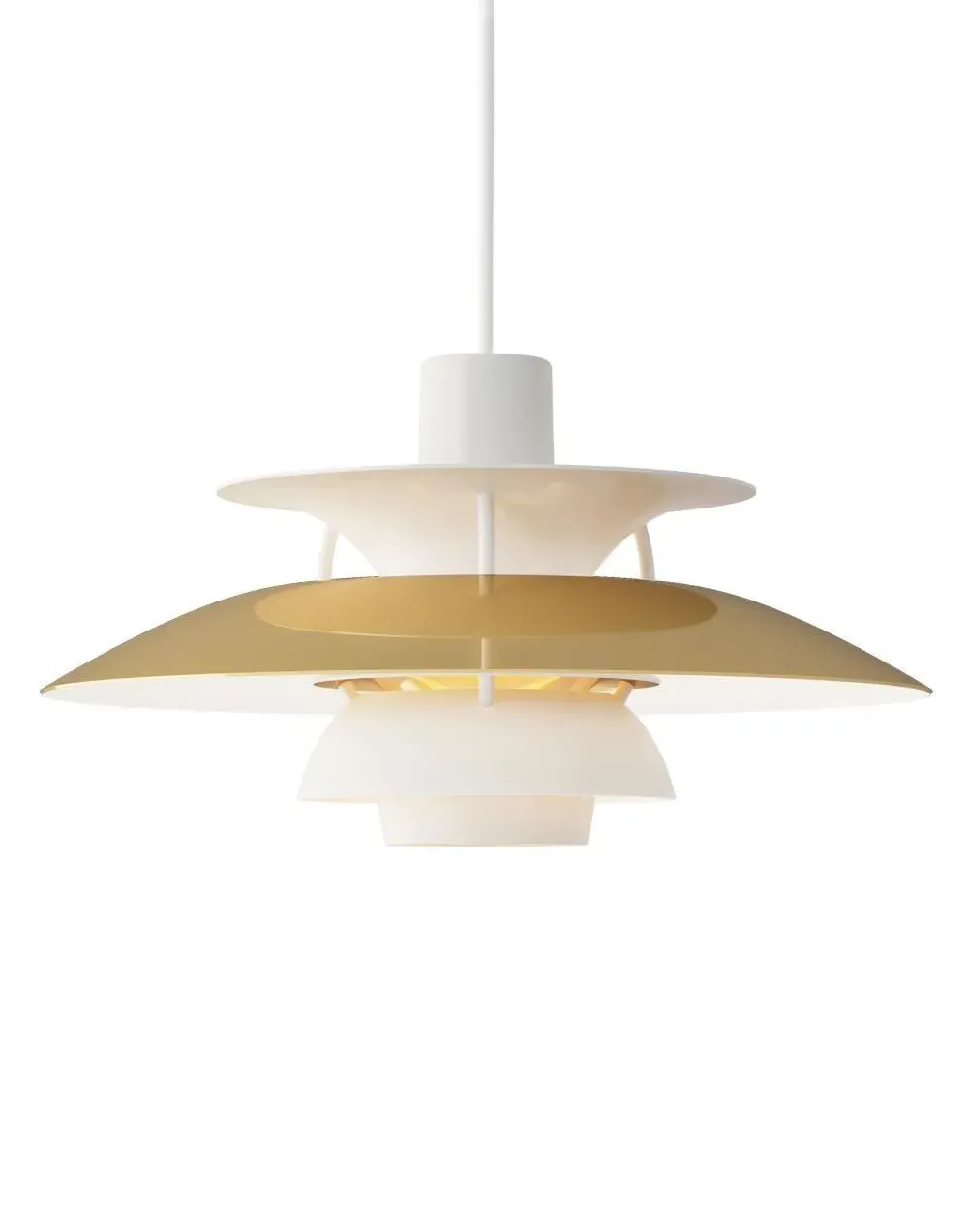 Mini Pendant Light with 3-Shade System - Brass