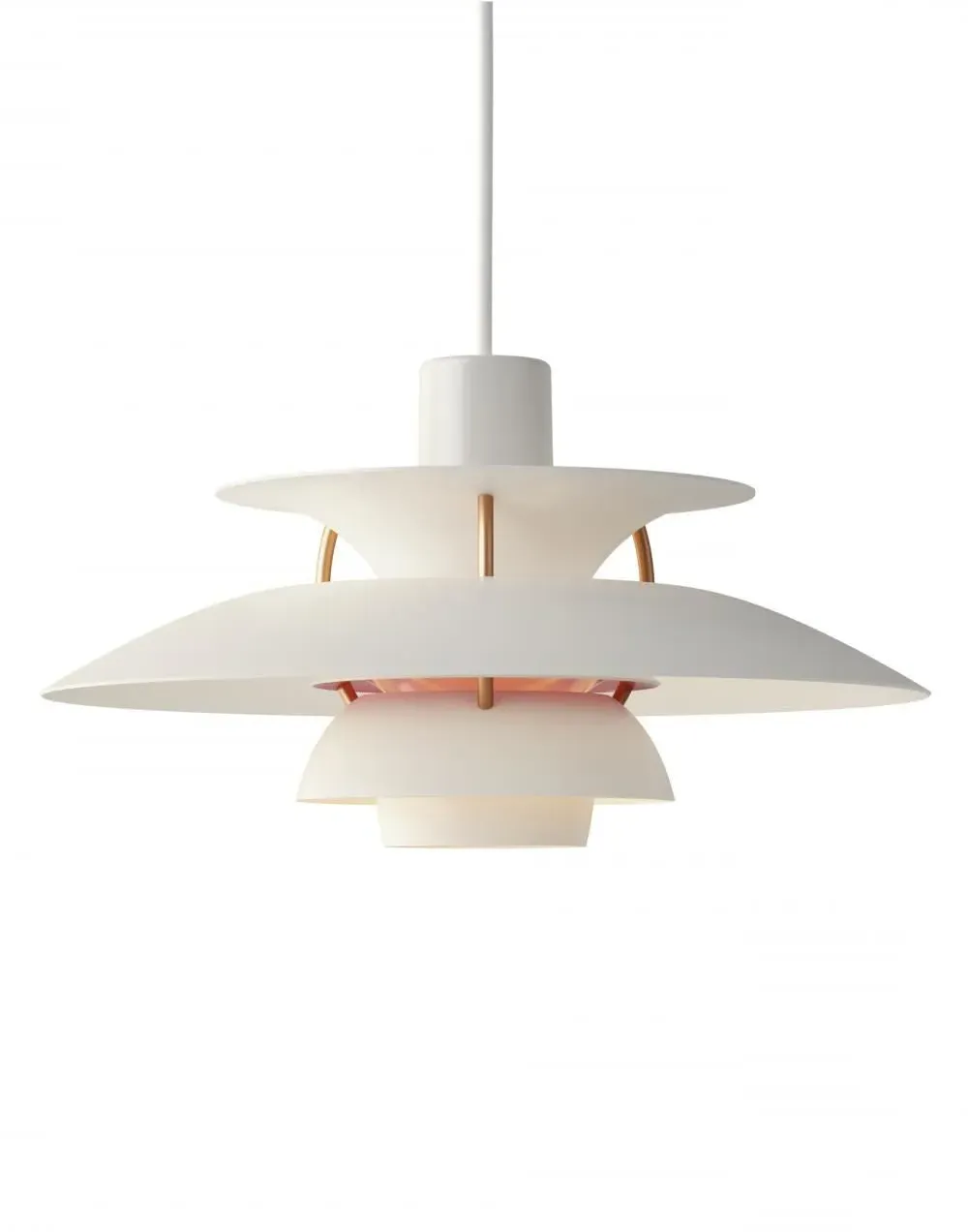 Mini Pendant Light with 3-Shade System - White