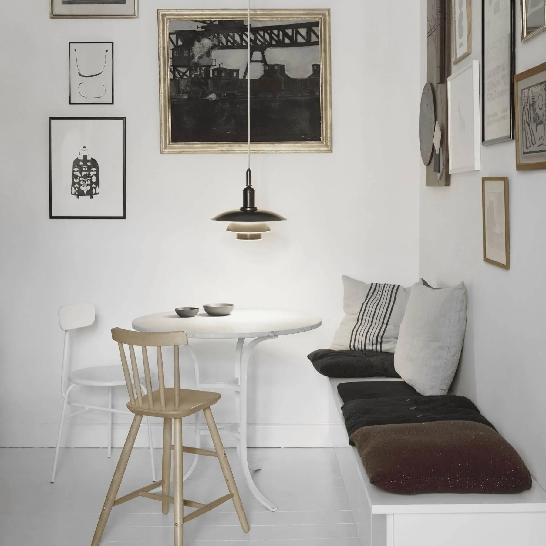 PH 3 1/2-3 Pendant Light - White, Aluminium