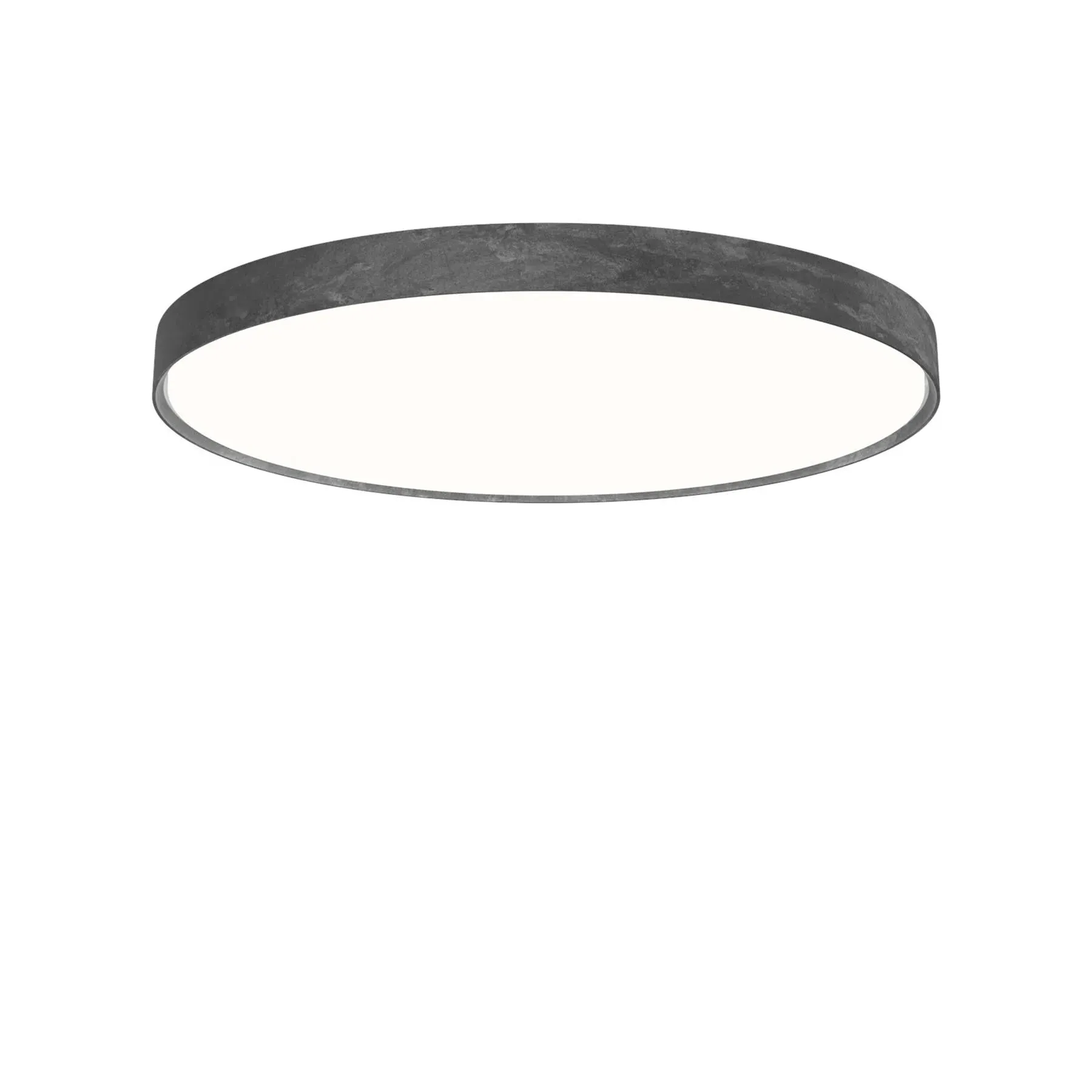 Slim Round Large Surface Mounted Ceiling Light - Black