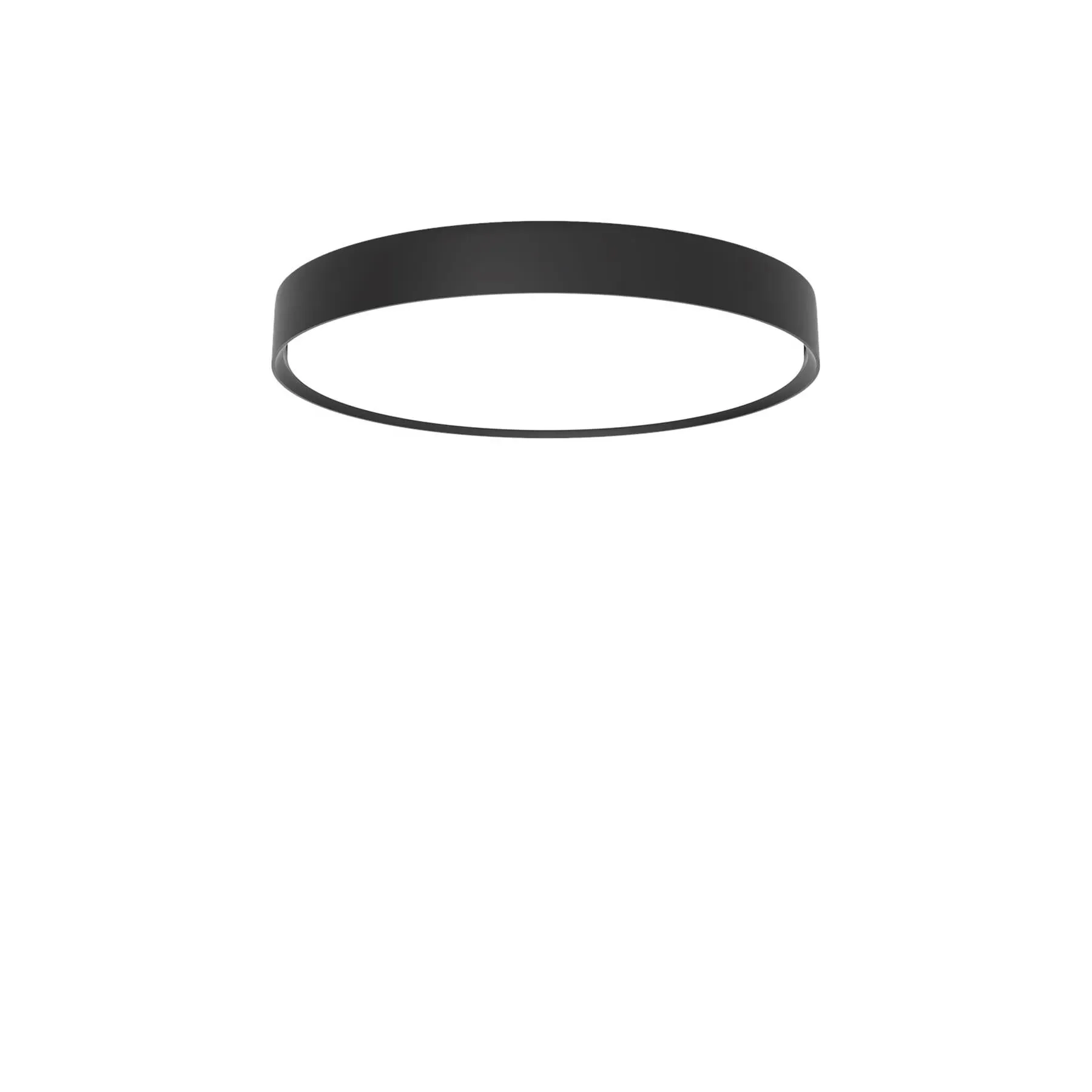 Slim Round Medium Surface Mounted Ceiling Light - Black