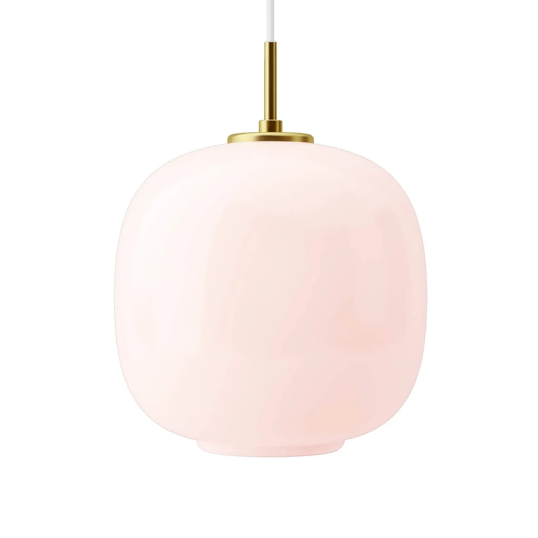 Small Pendant Light - Pale Rose, Opal Glass