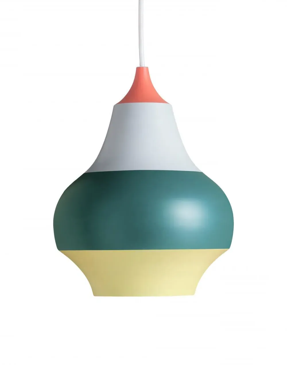 Small Pendant Light with Layered Design - Red, Aluminium image