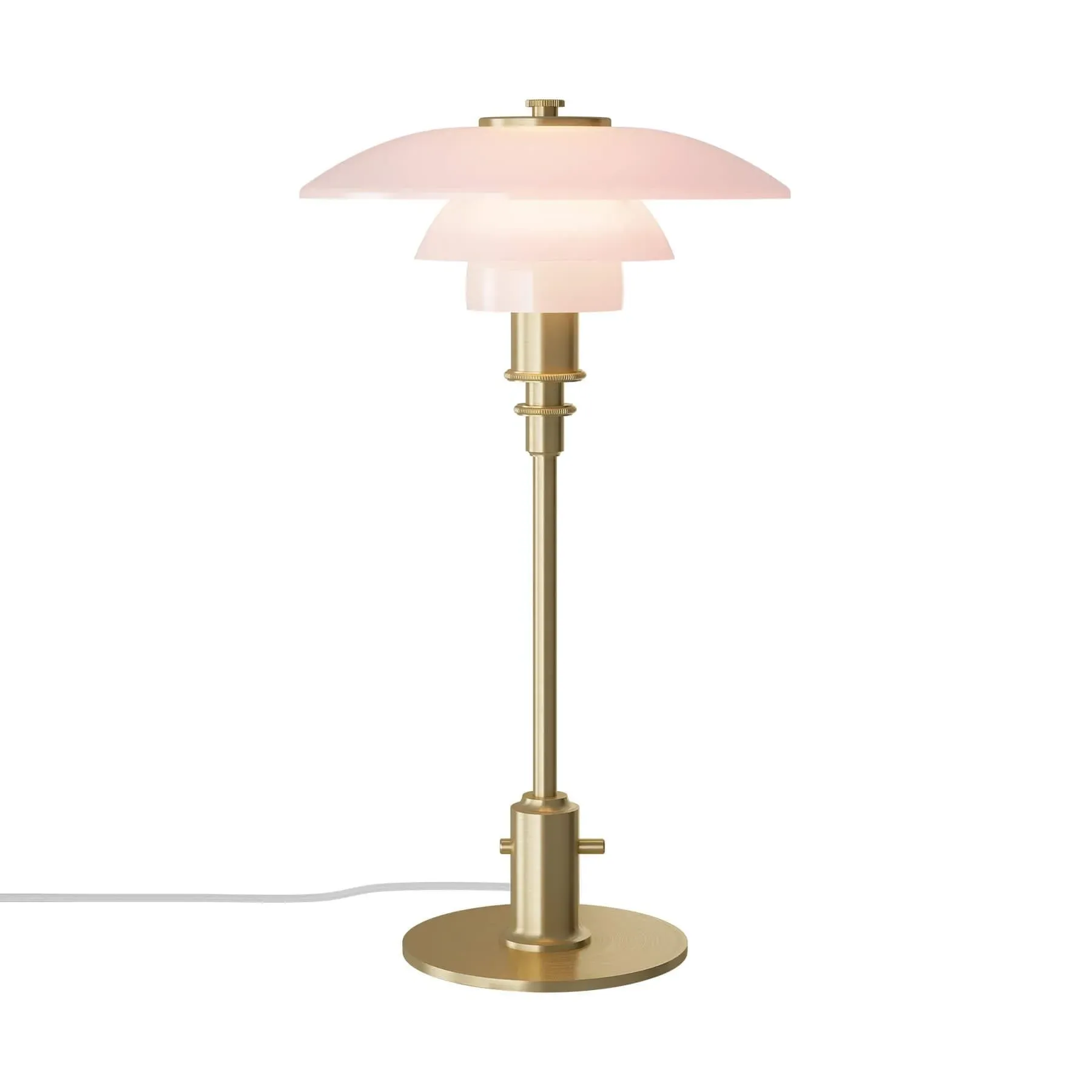 Table Lamp with Adjustable Shade - Rose, Glass image