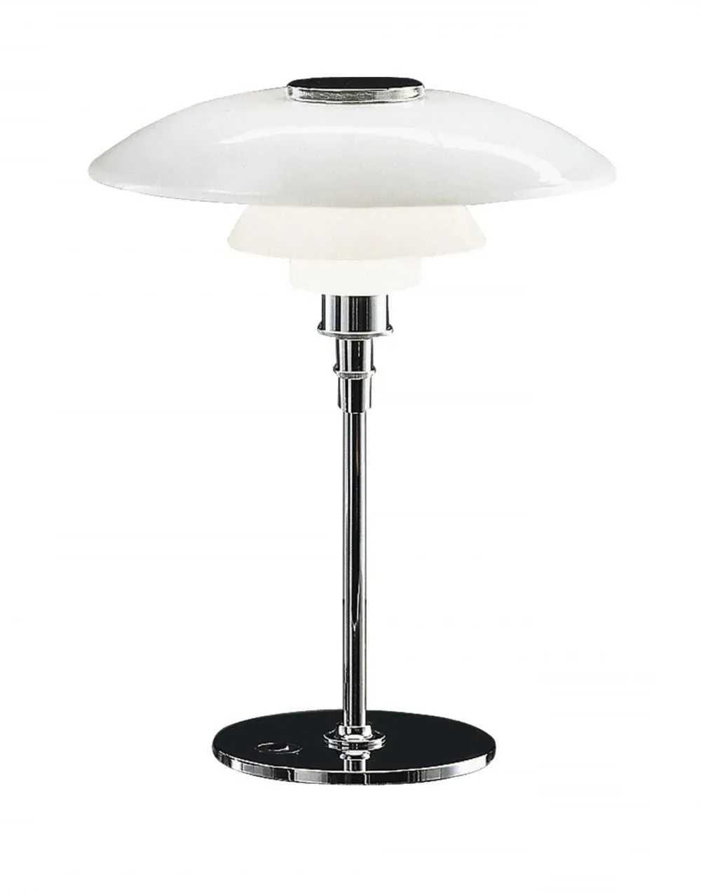 Table Lamp with Glass Shade - Black, Metal