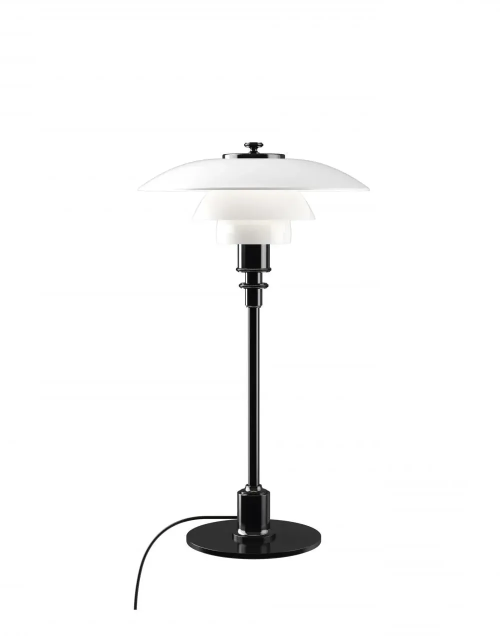 Table Lamp with Glass Shade - Brass, Metal