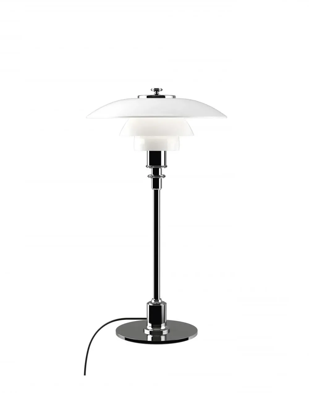 Table Lamp with Glass Shade - Chrome, Metal image