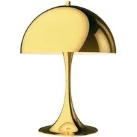 Table Lamp with Hemispherical Shade - Brass, Acrylic