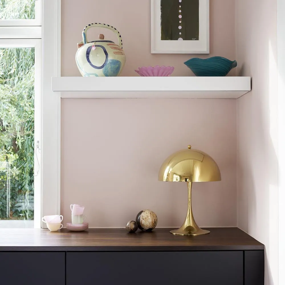 Table Lamp with Hemispherical Shade - Opal, Acrylic