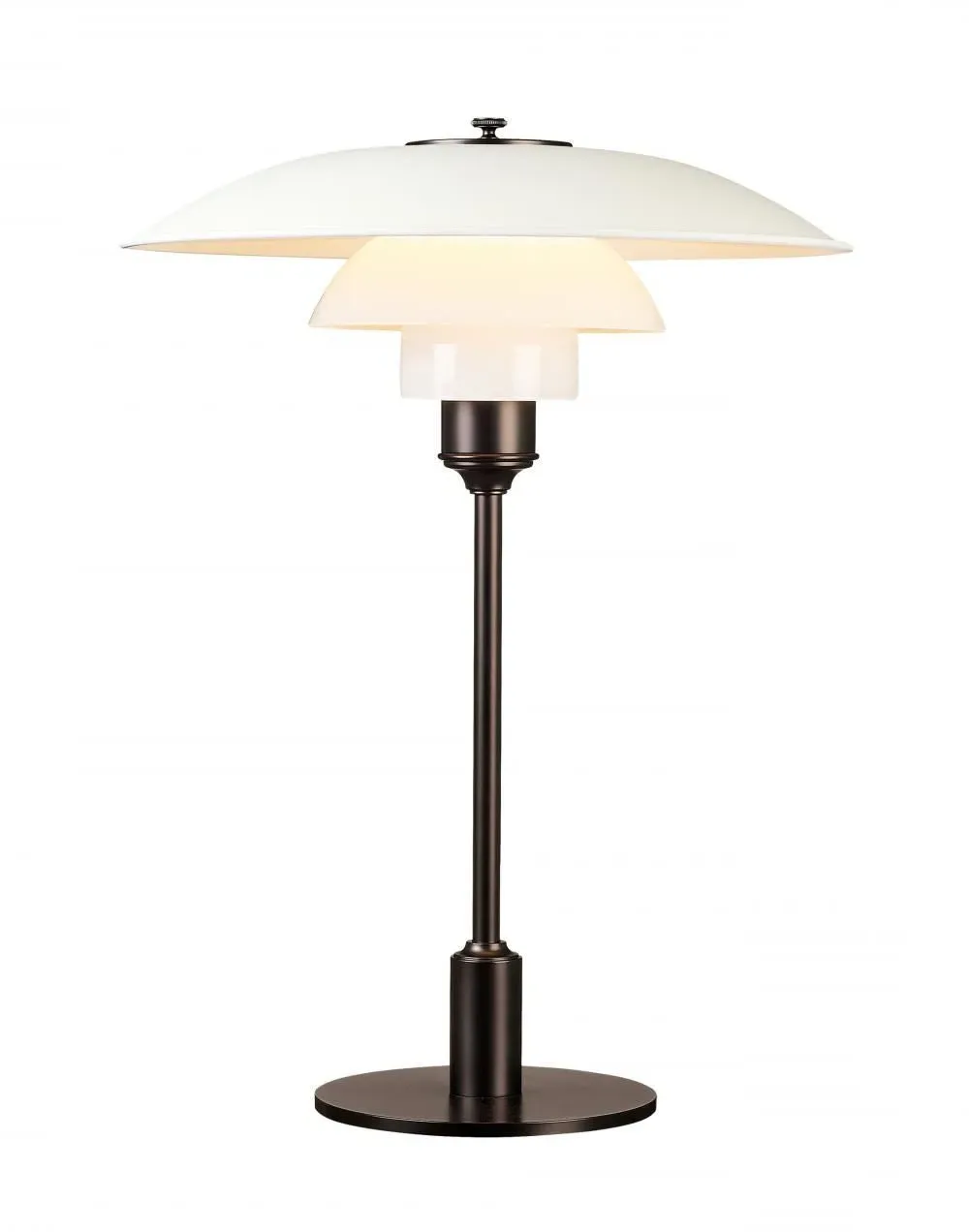 Table Lamp with Three-Shade System - Green, Glass